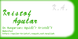 kristof agular business card